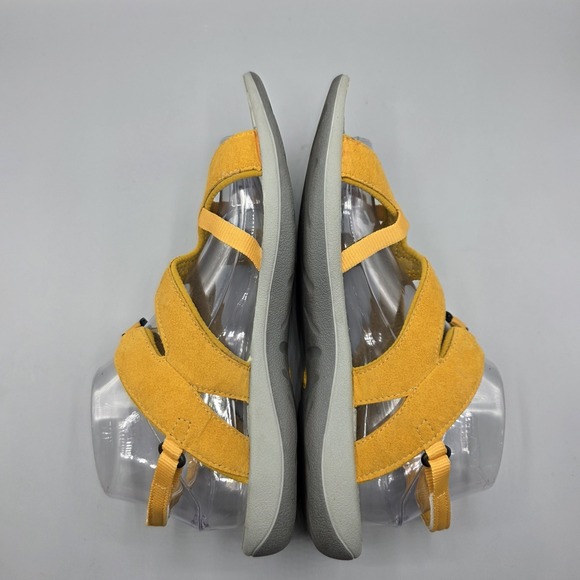 KEEN Sandals Womens 10.5 Yellow Suede Strappy Outdoor Walking Hiking Comfort - Picture 8 of 14